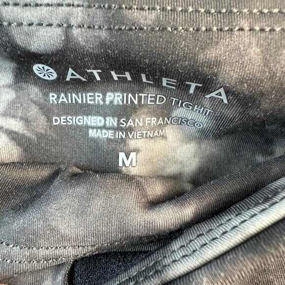 Athleta Rainier Printed Legging Womens M‎ Frozen Floral Grey Athletic Pull On - Picture 8 of 8